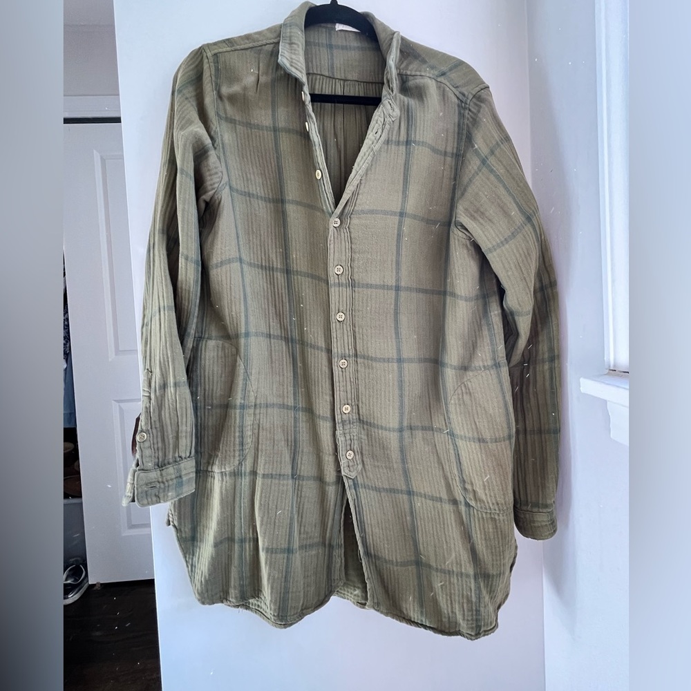 Free People tunic plaid top women’s medium